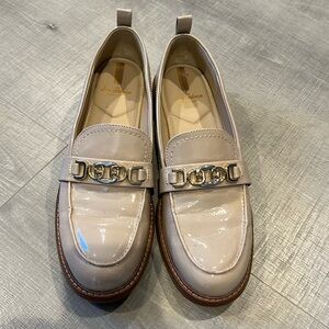 Sam Edelman Cream Patent Leather Loafers
